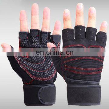 Half Finger Power Weightlifting Glove Fitness Glove With Wrist Wrap Support photo-2