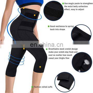 Women Sauna Yoga Pant Capris Fat Control Sweat Legging With Waist Trainer Belt Hot Sweat Pants photo-5