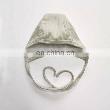 Organic Cotton Bonnet Hat Headband Set For Baby Boys Girls photo-3