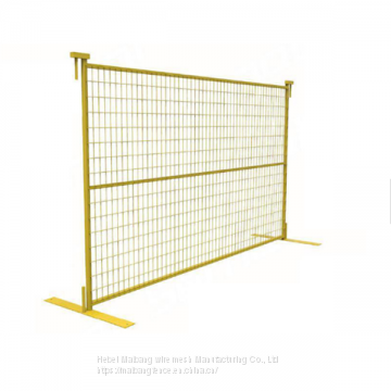 Yellow Pvc Coated Canada Temp Fencing Canada Temporary Fence Factory