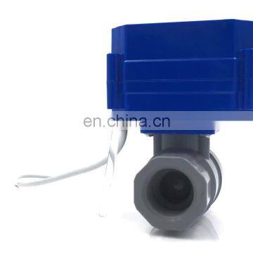 BSP CWX-60P DN15 1/2" dn20 3/4" two way 12v plastic pvc motorized valve for water