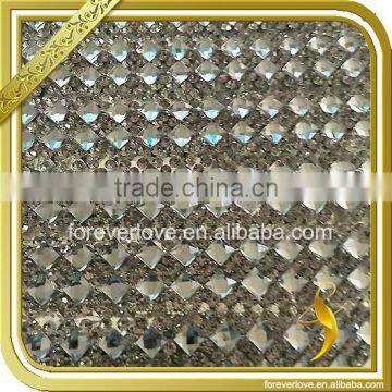 Clear hot fix rhinestone trimming mesh hotfix diamante crystal sheets FRM-200