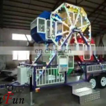 Factory Supply Mini Outdoor Customized Trailer Mount Ferris Wheel for Children and Adults