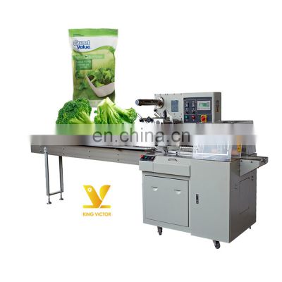 Hot selling broccoli cabbage horizontal flowing packing machine