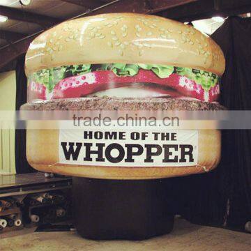 New design lifelike advertising pvc inflatable hamburger