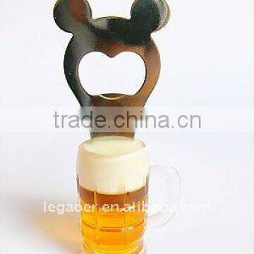 acrylic mug shape bottle opener with magnets