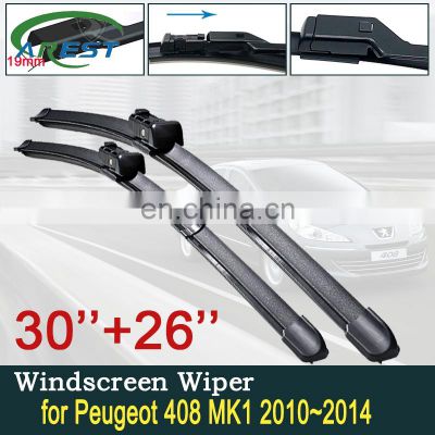 Car Wiper Blades for Peugeot 408 MK1 2010 2011 2012 2013 2014 Front Windscreen Windshield Wipers Brushes Car Accessories Goods