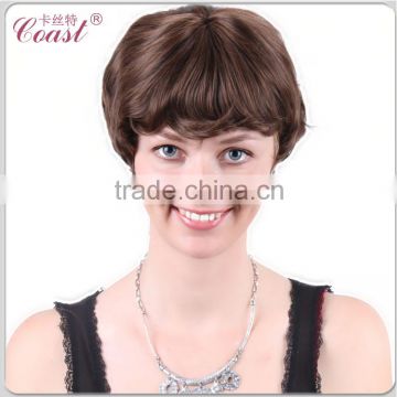 cheap sexy lady short chocolate human hair wig