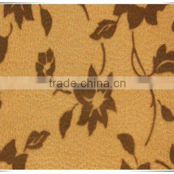 Beautiful Flower Design Flock Printied Sofa Fabric