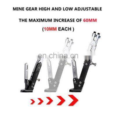 XT Motorcycle Universal Aluminum Alloy Adjustable Kickstand Foot Side Stand Parking Bracket photo-5