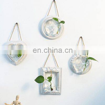 hot sale water plant glass vase pendant  plant wall decoration creative home wall decoration flower basket