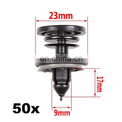 Interior Accessories 500Pcs Black Interior Nylon Door Trim Panel Push Type Fastener Clip 7L6868243 OEM Clips For German Car