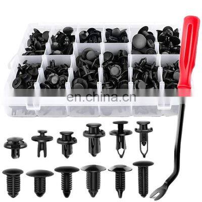 240pcs black  Mixed Universal automotive bumper expansion clips plastic fasteners
