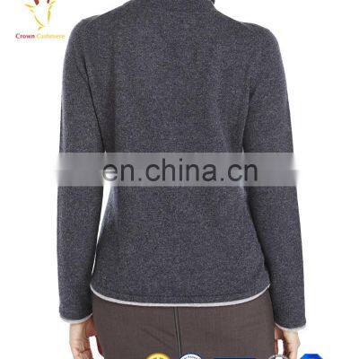 Пуловер из мериновой шерсти с воротником-воротком для женщин photo-2