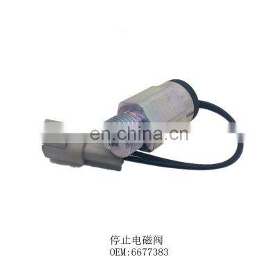 6677383 Excavator solenoid valve for electric parts  fuel Shut Off /stop Solenoid valve