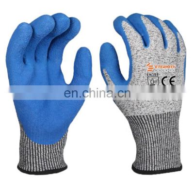 Wholesale Double Dipped Sandy Latex Winter Gloves Warm Safety Working Gloves