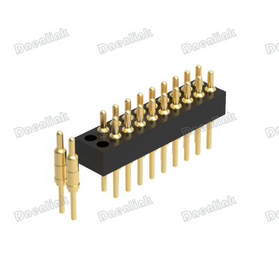 Dnenlink 1.27mm pitch Dual Row H2.0mm Straight DIP PogoPin Connector