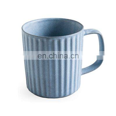 Custom colorful funny large Big Ceramic Stoneware Coffee Tea Cup Mug with Handle for Hot Chocolate Latte