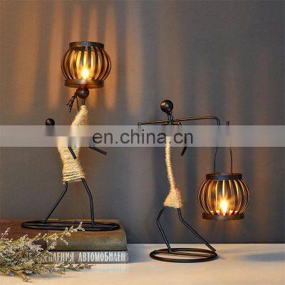 European restaurant dining table candle holder music bar decoration small ornaments