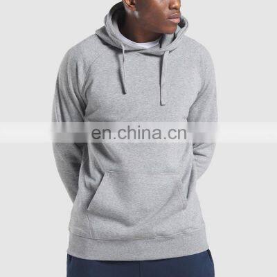 new arriving and design plain pullover gray solid color cotton oem logo hoodies men 2021