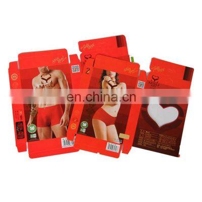 Flat underwear packaging undies packaging with cheap prices underclothes paper packaging new design