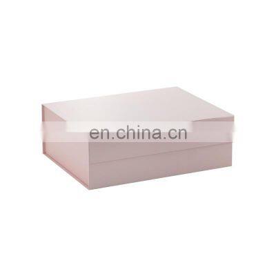 Custom logo large luxury pink rigid magnetic folding paper packaging gift box for packing