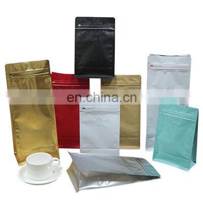 350g plastic stand up zipper pouches matte flat bottom coffee bag custom printed zipper pouch