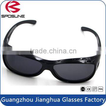 Custom shatterproof polarized clip on no logo sunglasses sun shades uv protective fitover sunglasses