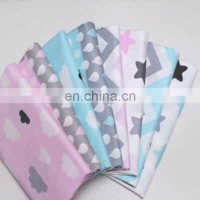 hildren's cotton fabric wholesale cartoon cloud raindrop wave five-pointed star printed fabric kindergarten quilt cover fabric