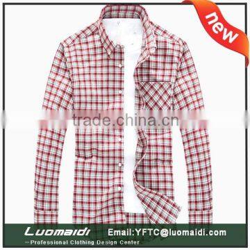 Hot sale new autumn long sleeve man shirt/100% cotton shirt/custom plaids man shirt with manufacturer price