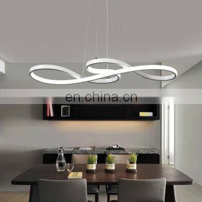 Modern Pendant Lamp For Dining Room Living Acrylic Dimmable Chandelier Interior Lighting