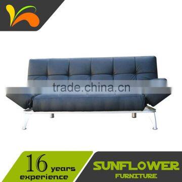 Sunflower Handy Living Leather Black Sofa Bed Sleeper Chair