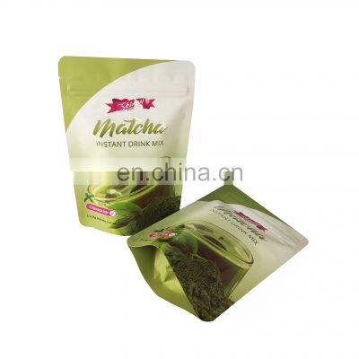 125g  customize printed aluminum foil packaging bag  Matcha powder  stand up pouch with zipper