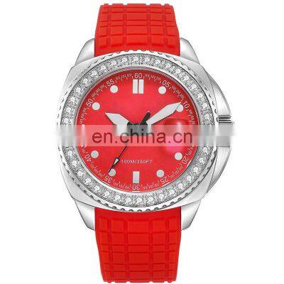 Charm diamond bezel japan quartz watch for women