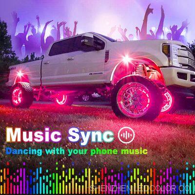 Dreamcolor RGBIC Car Interior Smart APP Music Wireless Remote Control Rock LED Light Atmosphere Car Lights photo-5