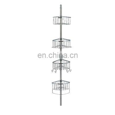 multifunctional 4 tier iron wire bathroom rack shower Storage Shelf shower caddy