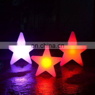 Christmas snow lamp /Colorful LED Christmas Decorative atmosphere lamp Star shaped outdoor floor lamp  with Battery