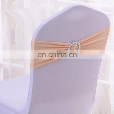 24 Colors Spandex Elastic Wedding Decorative Chair Sashes With Buckle Slider photo-4