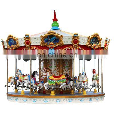 Carnival equipment carousel manufacturers  kids rides backyard cheap carousel horse for sales