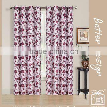 Luxury Hot Selling Cheap Faux Linen Polyester Printing Window Curtain With 8 Eyelets/Rings/Gromemts                        
                                                Quality Choice