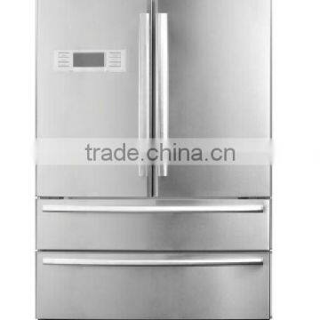French door no frost side by side refrigerator