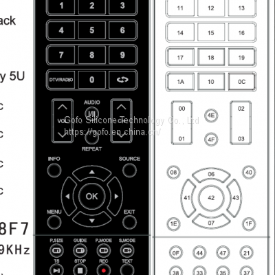 Manufacturer Silicone Button Silicone Button For TV Remote Control 44 Buttons NEFLIX GOOGLE