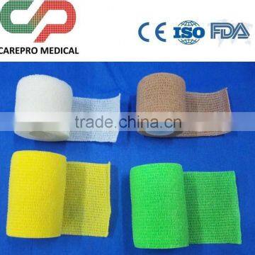 Non-woven veterinary cohesive elastic bandages
