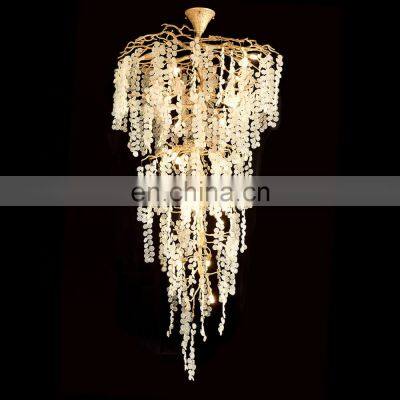 Indoor Lighting Modern Long Hanging Lamp Lighting LED Decorative Branch Chandelier