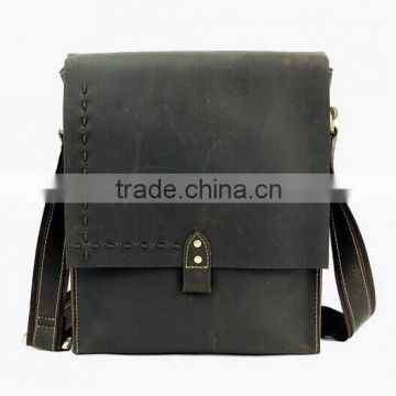 Crazy Horse Leather for Vintage Bag Leather Messenger Bag