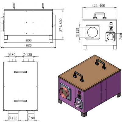 Industrial Desiccator Used in Laboratory Rotary Desiccant Dehumidifier photo-4