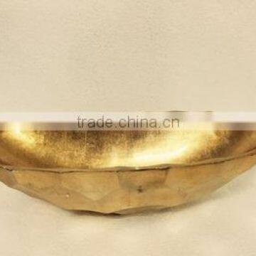 High quality best selling eco friendly lacquered metallic gold salad bowl from Viet Nam