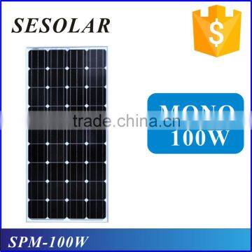 high quality 100w 24v solar panel