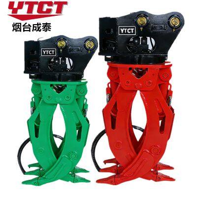 China Factory Supplying Hydraulic Log Wood Grapple Excavator Log Grab Stone Grapple Excavator Attachment
