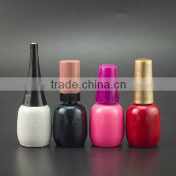 In stock----13ml custom made nail polish remover glass bottle with various cap and brush